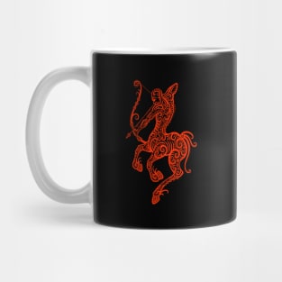 Red Sagittarius Zodiac Sign Mug